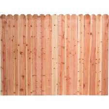 Common Redwood Dog Ear Fence Panel