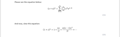 Label Equations In Microsoft Word