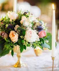 Yellow Gold Wedding Centerpiece