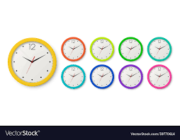 3d Realistic Color Wall Office Clock