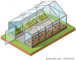 Greenhouse Isometric 3d Icon Growing