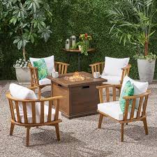 Noble House Walson Teak Brown 5 Piece