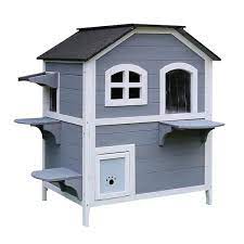 Hanover Outdoor Cat House With 2 Levels