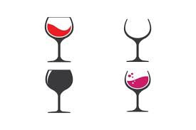 Wine Glasses Logo Icon Vector Set