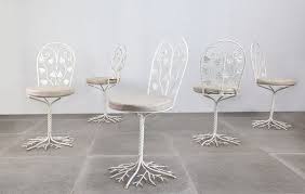 Sculptural Garden Chairs In Wrought