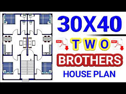 30 40 House Plan For Two Brothers