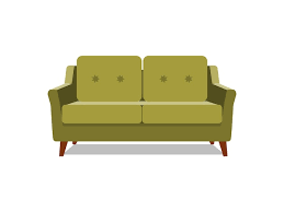 Vector Realistic Green Sofa