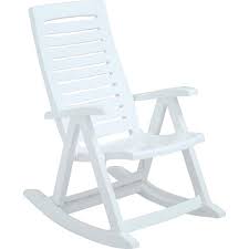 Inval Rimax White Plastic Rocking Chair