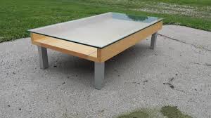 Gunlocke Sojourn Glass Top Maple Modern