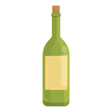 Old Wine Bottle Icon Cartoon Vector