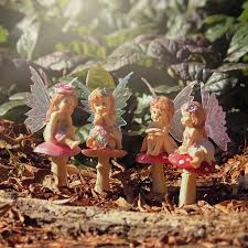 Fairy On Mushroom Garden Stake Garden