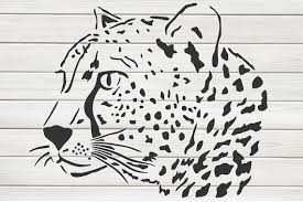 Buy African Cheetah Cat Head Stencil