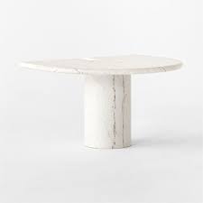 Liguria Rounded White Marble Side Table