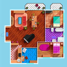 Studio Apartment Layout Vectors