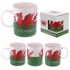 Wales Welsh Dragon Cymru Porcelain Mug