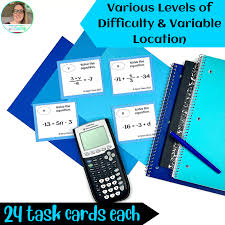 Two Step Equation Task Cards