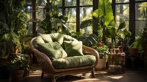Interior Of Cozy Home Garden With Fresh