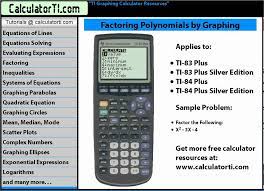 How Do I Factor Graphing Calculator Help