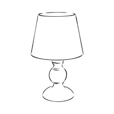 Vector Icon Of A Table Lamp Isolated On
