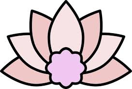 Lotus Flower Doodle Icon Vector