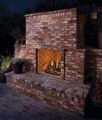 Outdoor Brick Fireplace Rustic