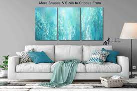 Teal And Gray Contemporary Abstract