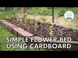 Simple Flower Bed Using Cardboard