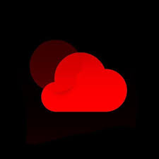 Red And Black Cloud Icon Art