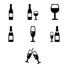 Wine Bottle And Glass Clipart