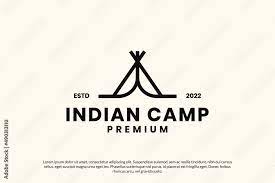 Indian Home Camp Lines Culture Logo