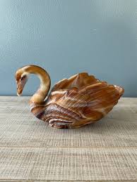 Vintage 9 Inch Imperial Slag Glass Swan