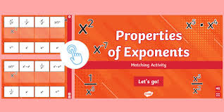 Exponent Rules Game 8th Grade