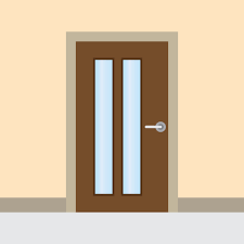 Wooden Door Vector For Website Symbol