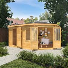 5x3 Corner Lodge Plus Side Shed