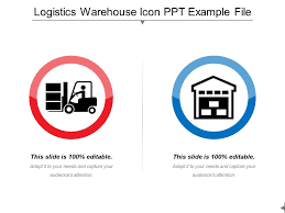 Logistics Warehouse Icon Ppt Example