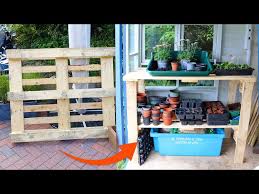 Simple Diy Wood Pallet Potting Bench