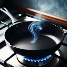 Frying Pan On Stovetop Cooking Scene