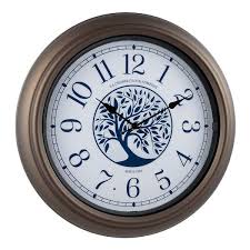 La Crosse Technology 18 In Indoor Outdoor Bronze Lux Lighted Dial Quartz Wall Clock