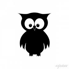 Black Silhouette Of An Owl Vector Logo