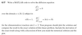 6 17 Write A Matlab Code To Solve The