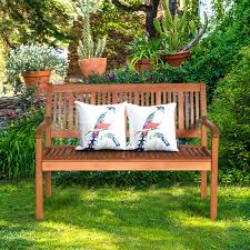 Two Person Solid Wood Garden Bench With