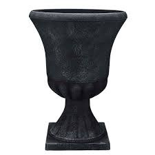 Black Resin Composite Urn Planter