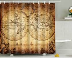 World Map Shower Curtain Map Of The