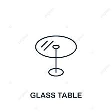 Minimalist Glass Table Icon Perfect For
