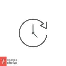 Time Icon Simple Outline Style Timer