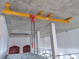 lifting beam and chain hoist installed