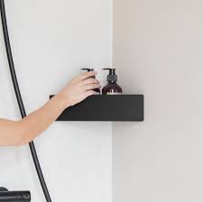 Black Corner Shower Shelf Bathroom