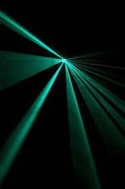 laser beam light blue on a black