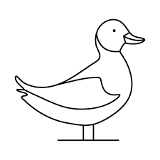 Duck Outline Simple Icon Duck Bird