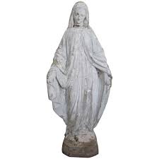 Vintage Virgin Mary Garden Statue